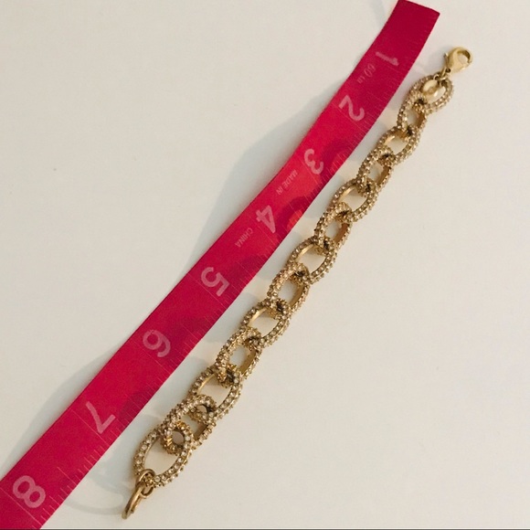 J CREW | Pavé Encrusted Gold Links - Picture 9 of 11